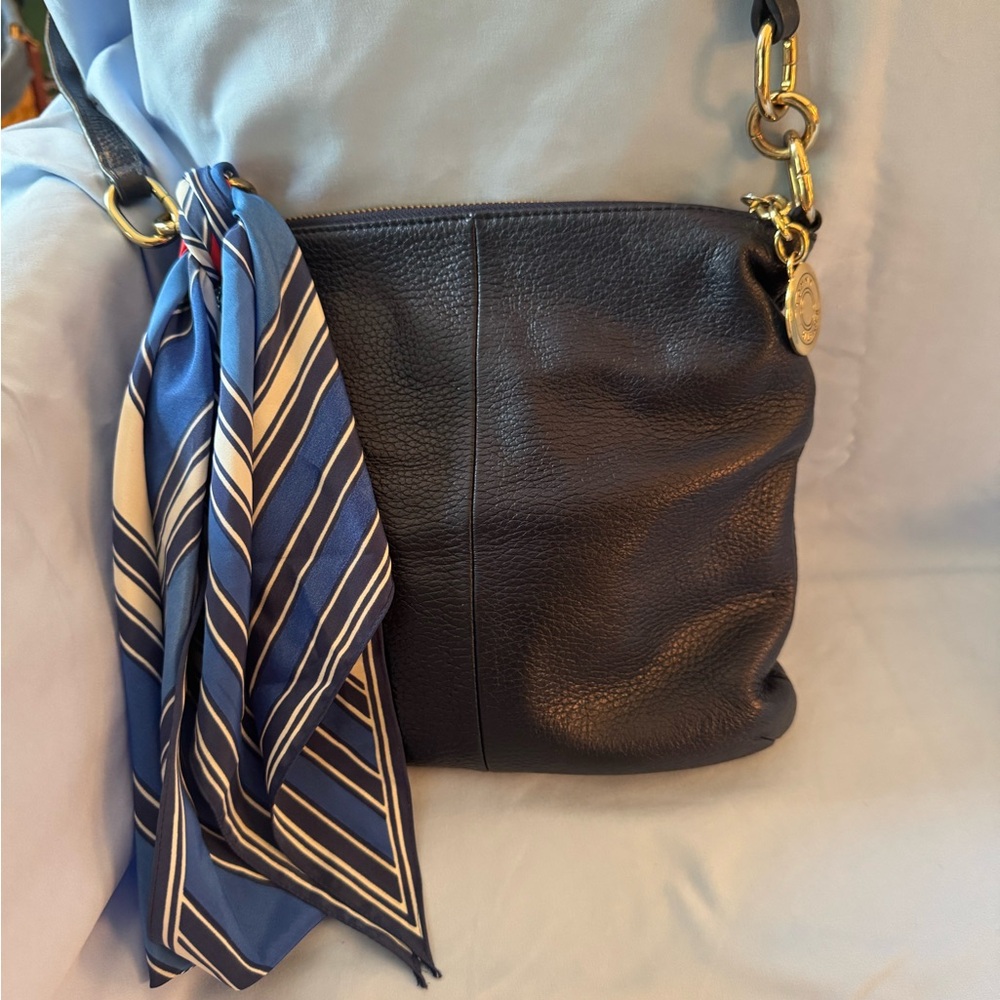 Tommy Hilfiger Navy Bag with Blue Scarf